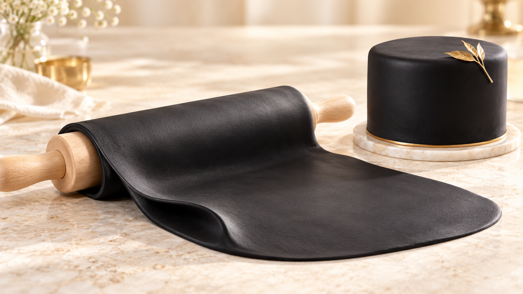 Black Sugar Paste (Rolling Fondant) for commercial food production